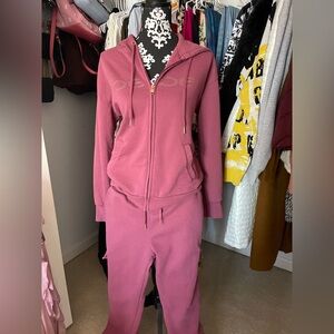 bebe Sport Dusty Rose Zip Hoodie & Jogger Set